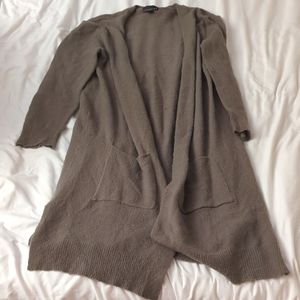 Tunic cardigan, grey/brown, size:m
